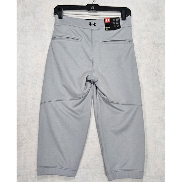 Under Armour Softball Pants Womans Sz S New Vanish Beltless 3/4 Kickers Gray - Picture 4 of 8